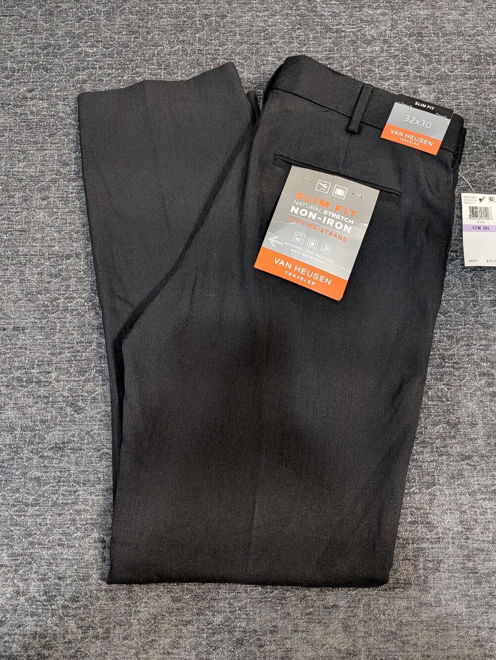 Van Heusen Traveler Slim Fit Flex Waistband Men's Dress Pants Size 32x30